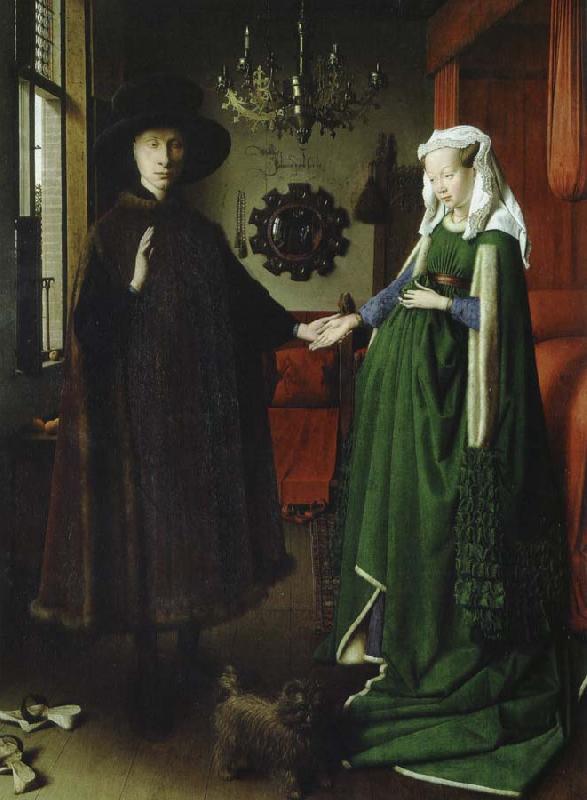 Jan Van Eyck makarna arnolfinis trolovning France oil painting art